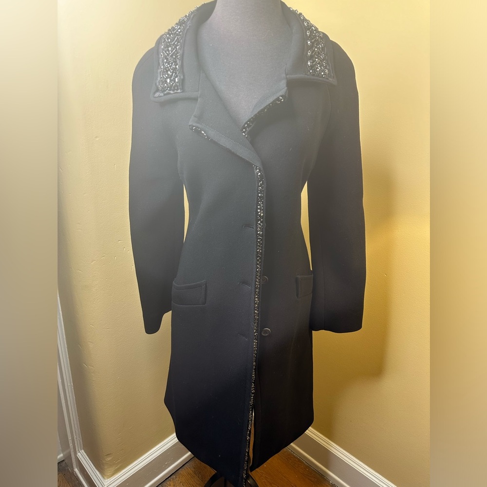 Prada Wool Coat With Black Crystals - Authentic - image 1